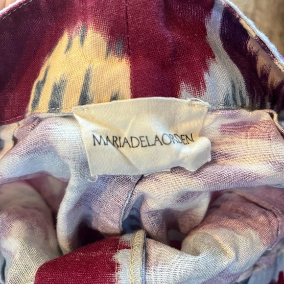 Maria De La Orden Niza Printed High Waist Straight Pants Size 4 - Picture 6 of 8